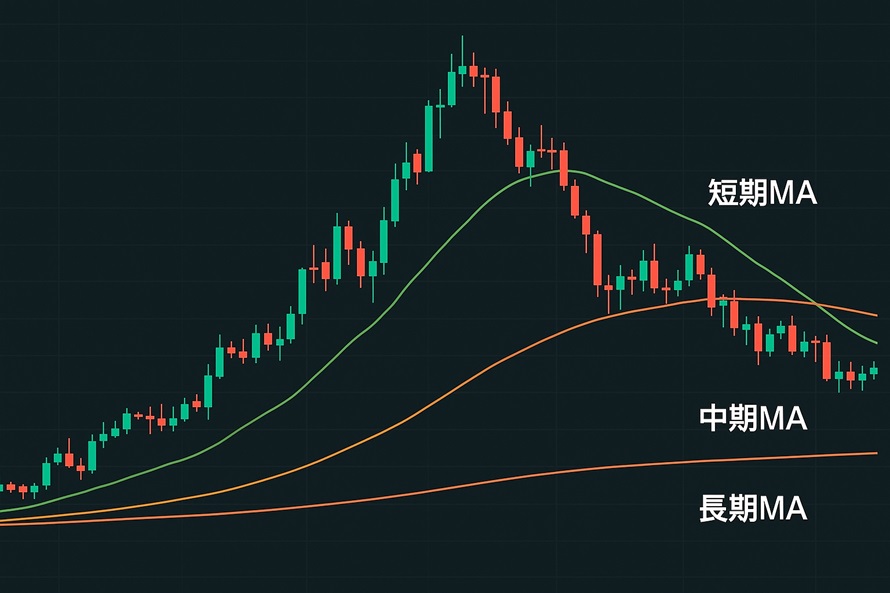 3本のMAと価格の位置関係