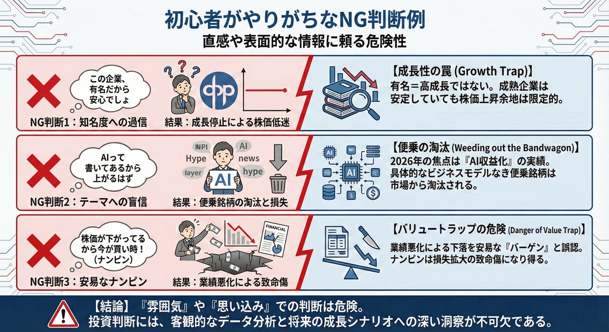 初心者がやりがちなNG判断例