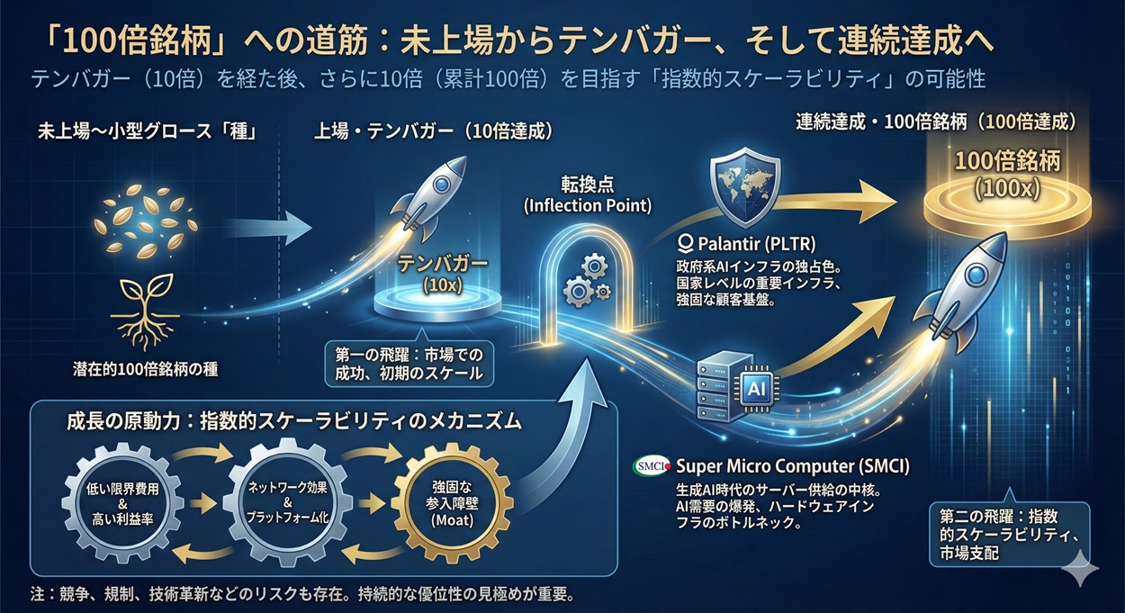 100倍銘柄を狙うなら、視点を変える図解