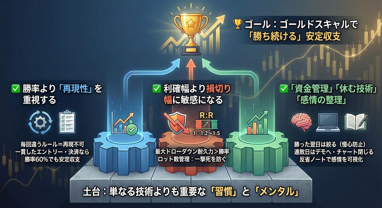 ゴールドスキャルで勝ち続けるために意識すべきこと図解