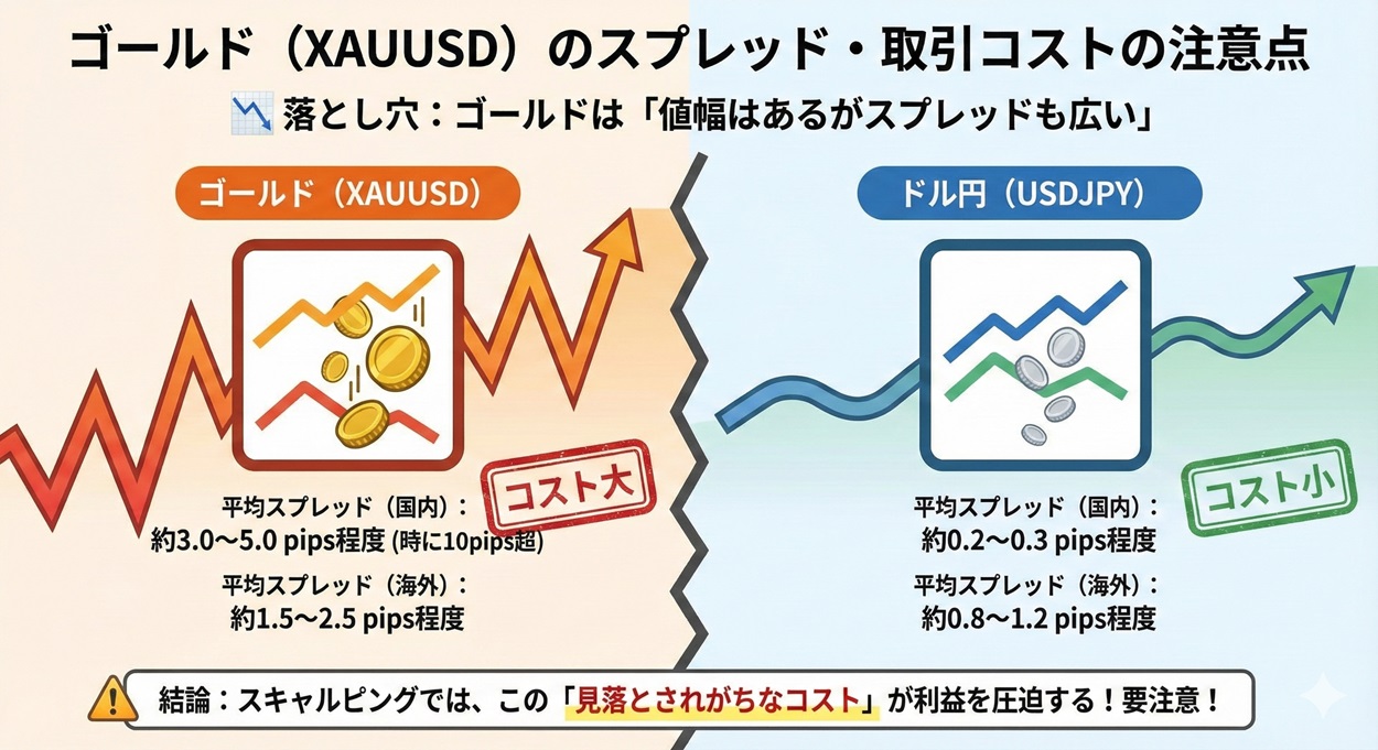 スプレッド・取引コストの注意点