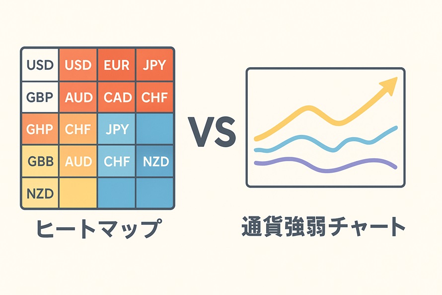 通貨強弱チャートとヒートマップ