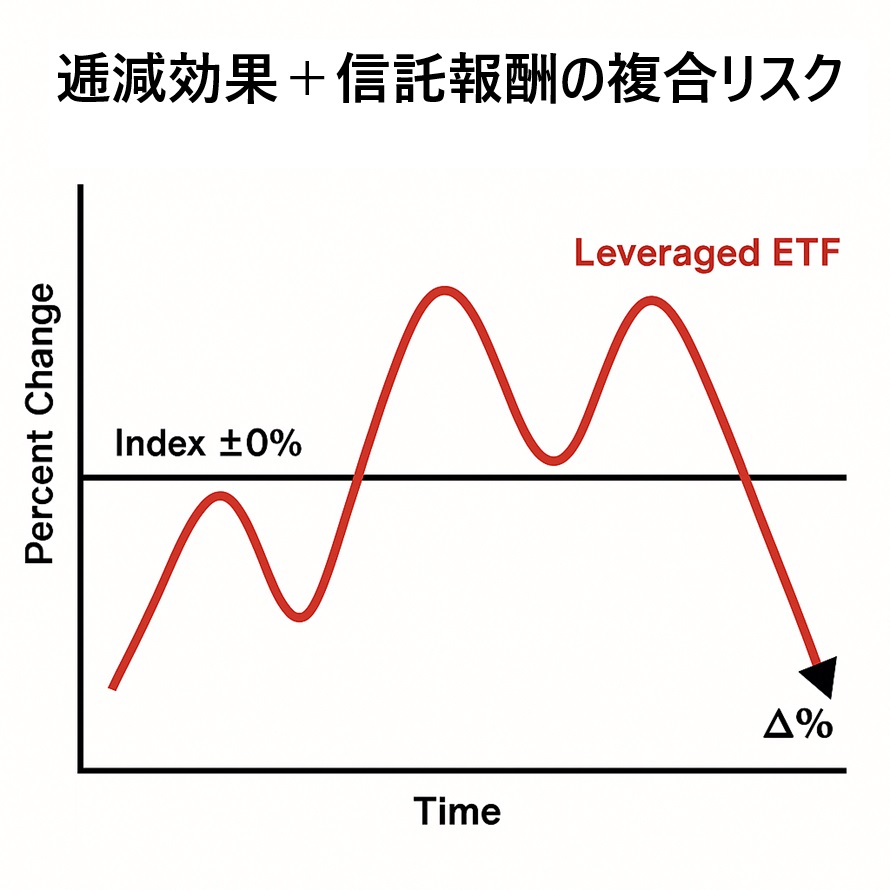 逓減効果＋信託報酬の複合リスク