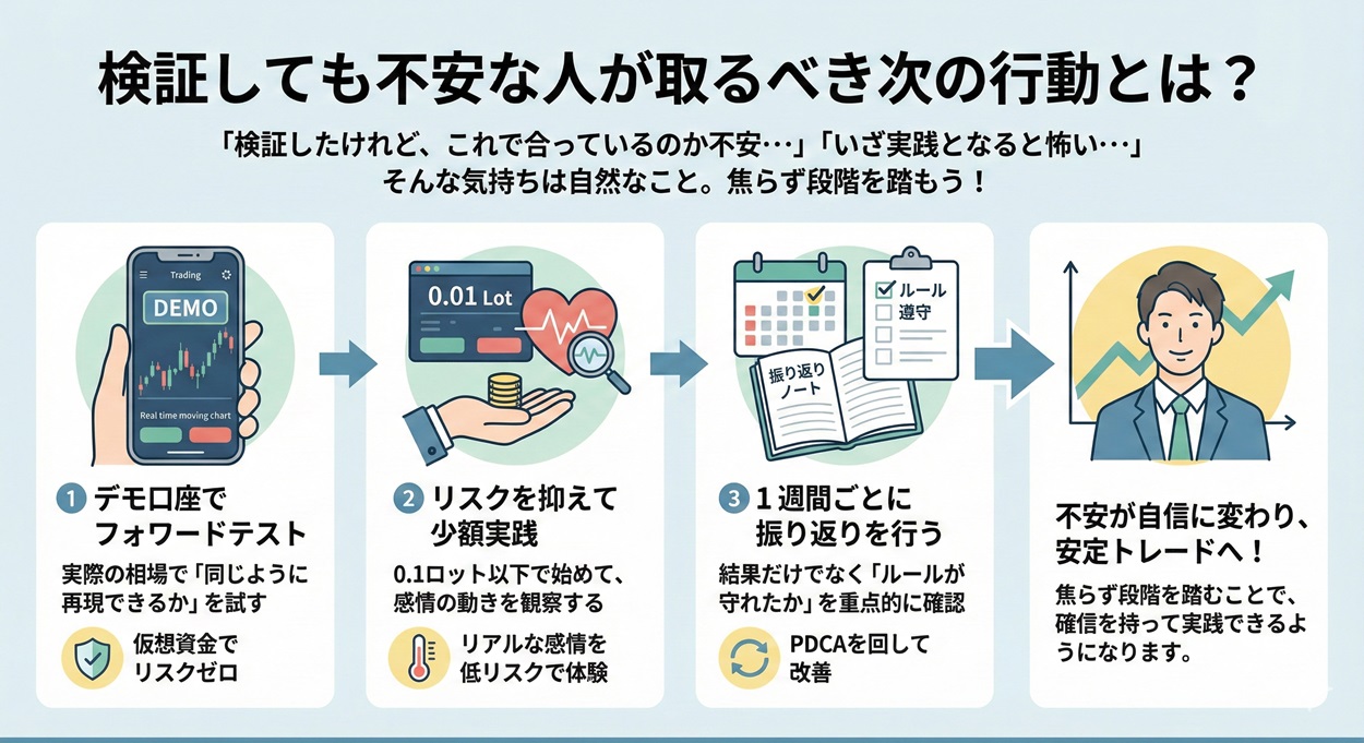 検証しても不安な人が取るべき次の行動図解