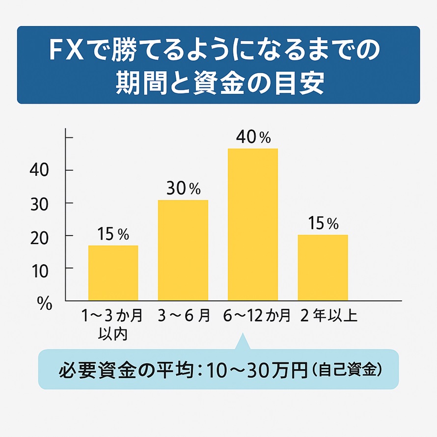 「FXで勝てるようになるまでの期間と資金の目安