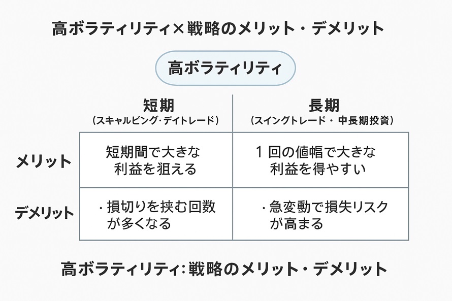 高ボラ×戦略のメリット・デメリットマップ
