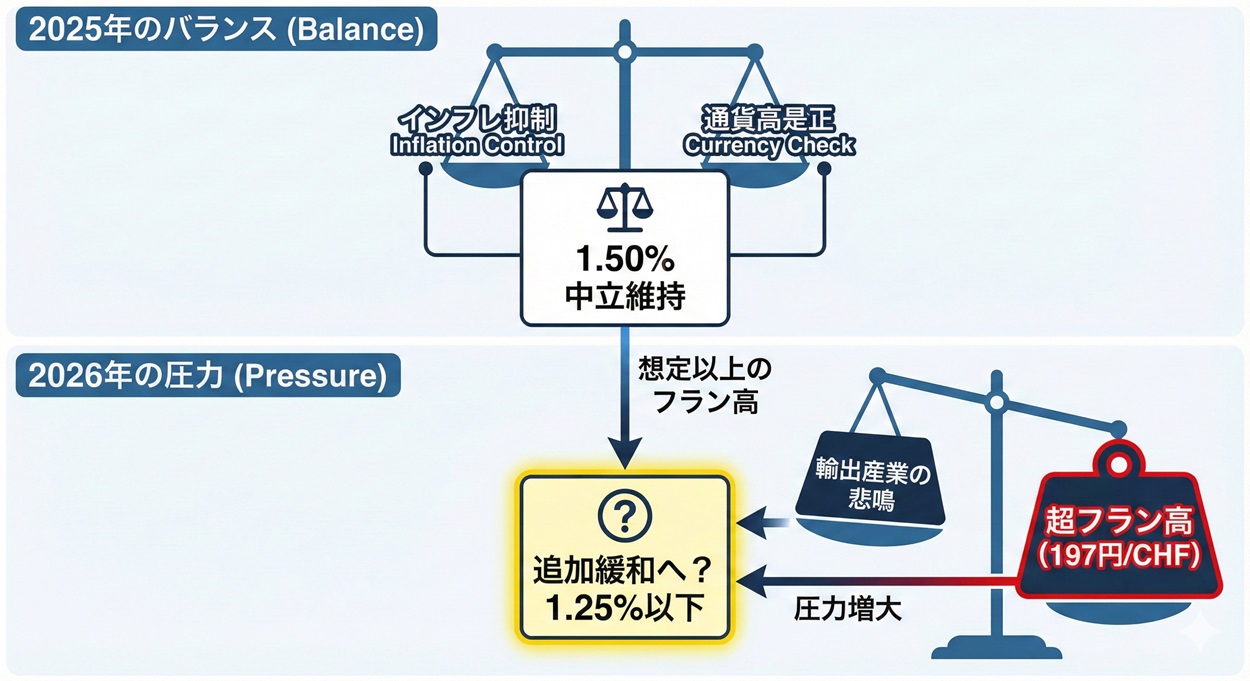 SNBの政策ジレンマ図解