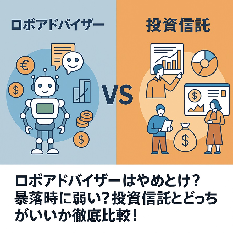 ロボアドバイザーはやめとけ？投資信託とどっちがいい？