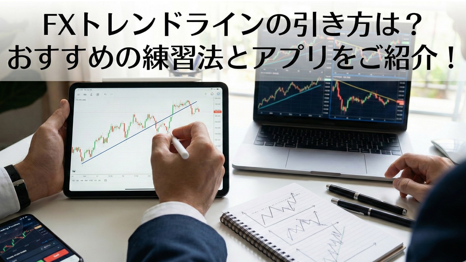 FXトレンドラインの引き方は？おすすめの練習法とアプリ