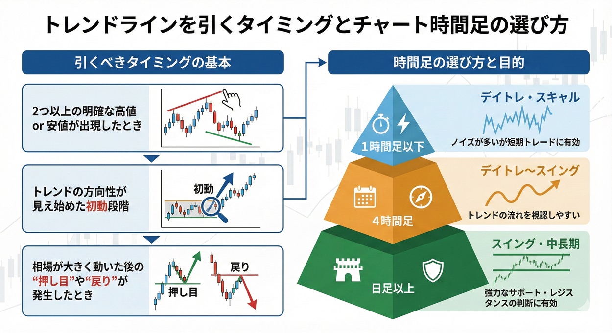 トレンドラインを引くタイミング