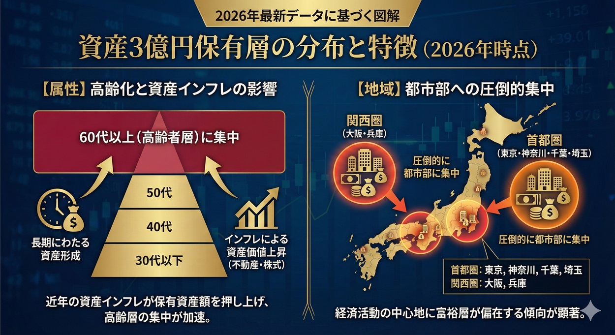 2026年版】資産3億円以上の人の割合は？リタイア生活と老後のリアルを徹底分析 | 投資のSTS