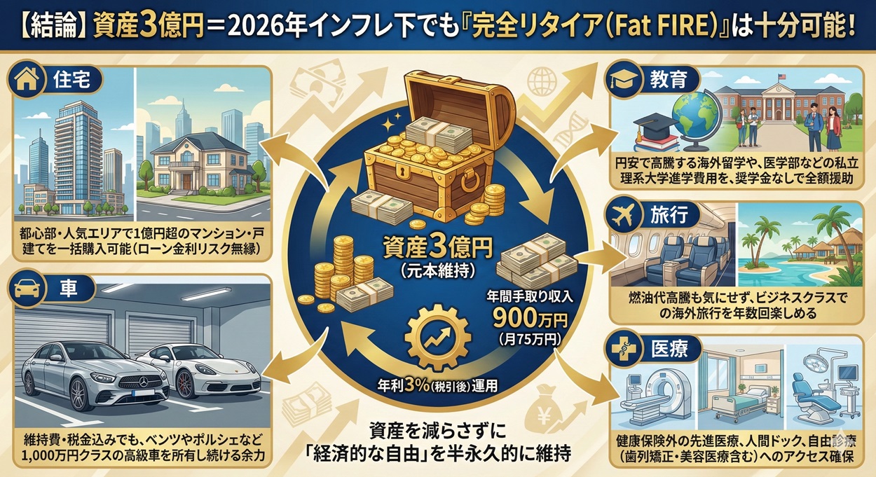 資産3億円で完全リタイア（Fat FIRE）