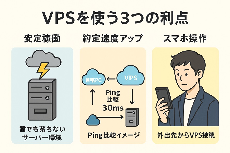 VPSを使う3つの利点