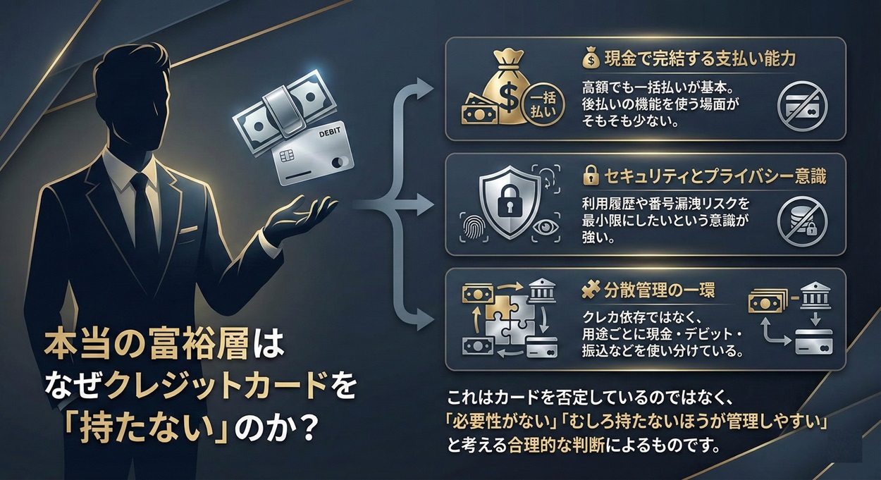 本当の富裕層がクレジットカードを持たない理由図解